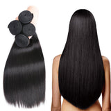 3 Bundle Deals Straight Virgin Human Hair Natural Black